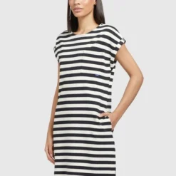 Khujo Damen Kleid - NISHA STRIPES -Angebote Grazilet Store Damen Kleid NISHA STRIPES pdstandard 624972 0001 modelside 1