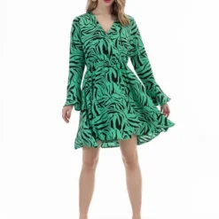 Faina Damen Kleid - Zebraprint