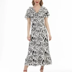 Faina Damen Kleid - Zebraprint