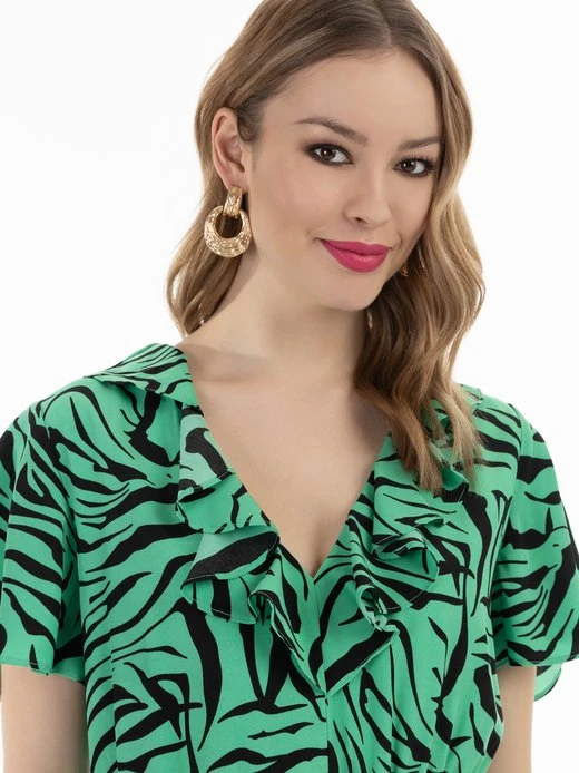 Faina Damen Kleid - Zebraprint 6 Faina Damen Kleid - Zebraprint – Bild 4