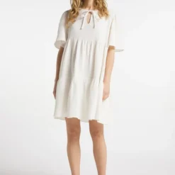 Dreimaster Damen Kleid Aus Baumwollmusselin