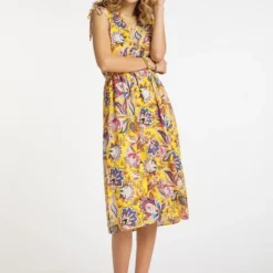 Usha Damen Kleid Mit Bl³tenprint