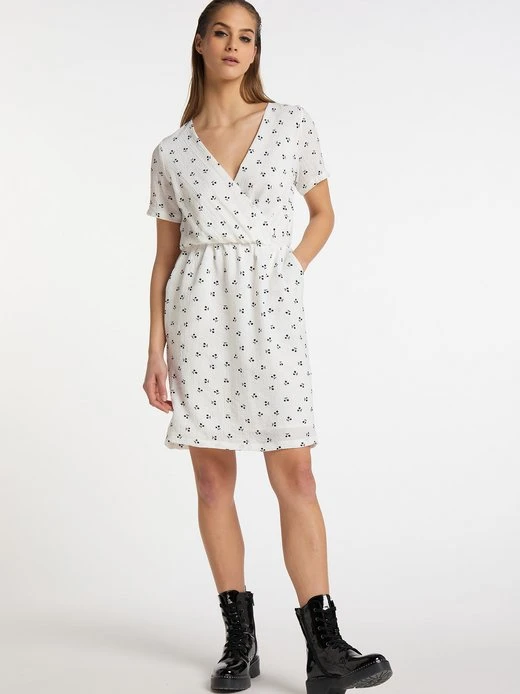 MyMO Damen Kleid Mit Kirschenprint 3 MyMO Damen Kleid Mit Kirschenprint