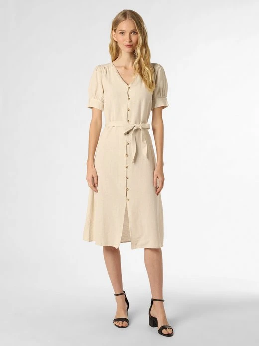 Vila Damen Kleid Mit Leinen-Anteil - VIPrisilla 3 Vila Damen Kleid Mit Leinen-Anteil - VIPrisilla