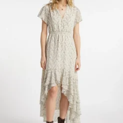 Dreimaster Damen Kleid Mit Rüschen