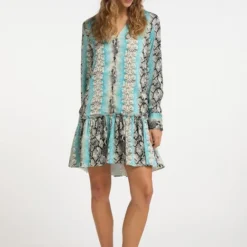 IZIA Damen Kleid Mit Reptilprint