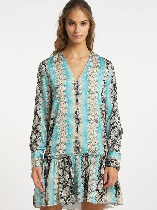 IZIA Damen Kleid Mit Reptilprint 4 IZIA Damen Kleid Mit Reptilprint – Bild 2