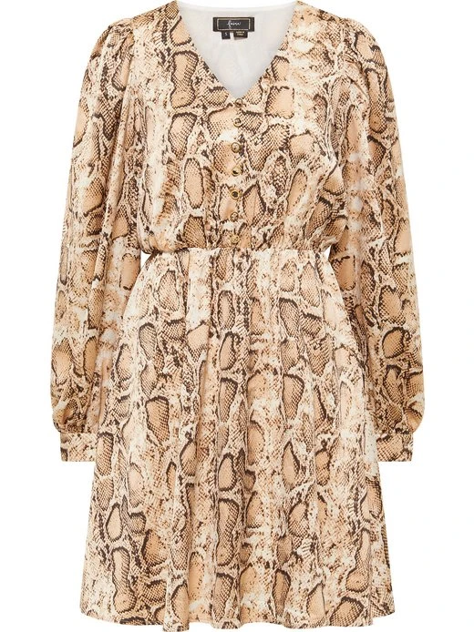 Faina Damen Kleid Mit Snakeprint 6 Faina Damen Kleid Mit Snakeprint – Bild 4