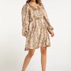 Faina Damen Kleid Mit Snakeprint