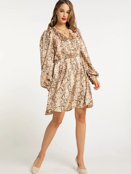 Faina Damen Kleid Mit Snakeprint 3 Faina Damen Kleid Mit Snakeprint