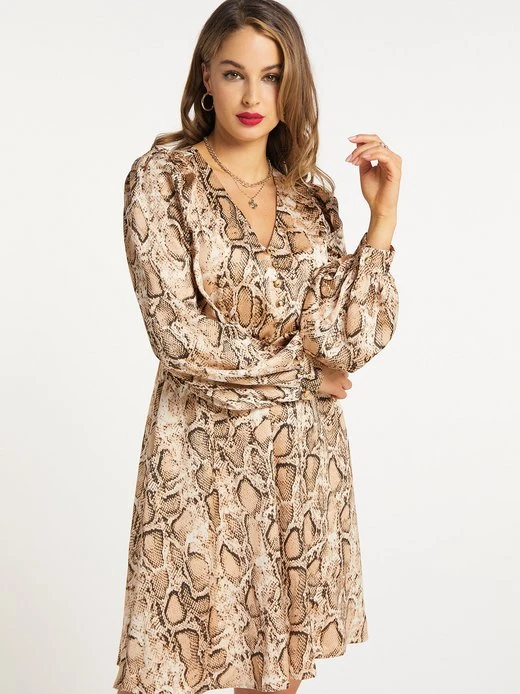 Faina Damen Kleid Mit Snakeprint 4 Faina Damen Kleid Mit Snakeprint – Bild 2