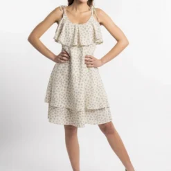 MyMO Damen Kleid Mit Volant