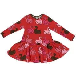 Mädchen Kleid Schwänen